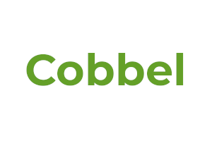Schriftzug "Cobbel" in grün auf weißem Grund