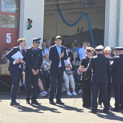Herr Brohm, Herr Franke und Herr Puhlmann bei der Jubiläumsfeier